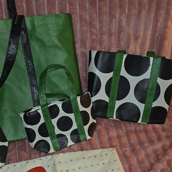 Kate Spade Green and Black Polka Dot Bags, etc. - Picture 11 of 15